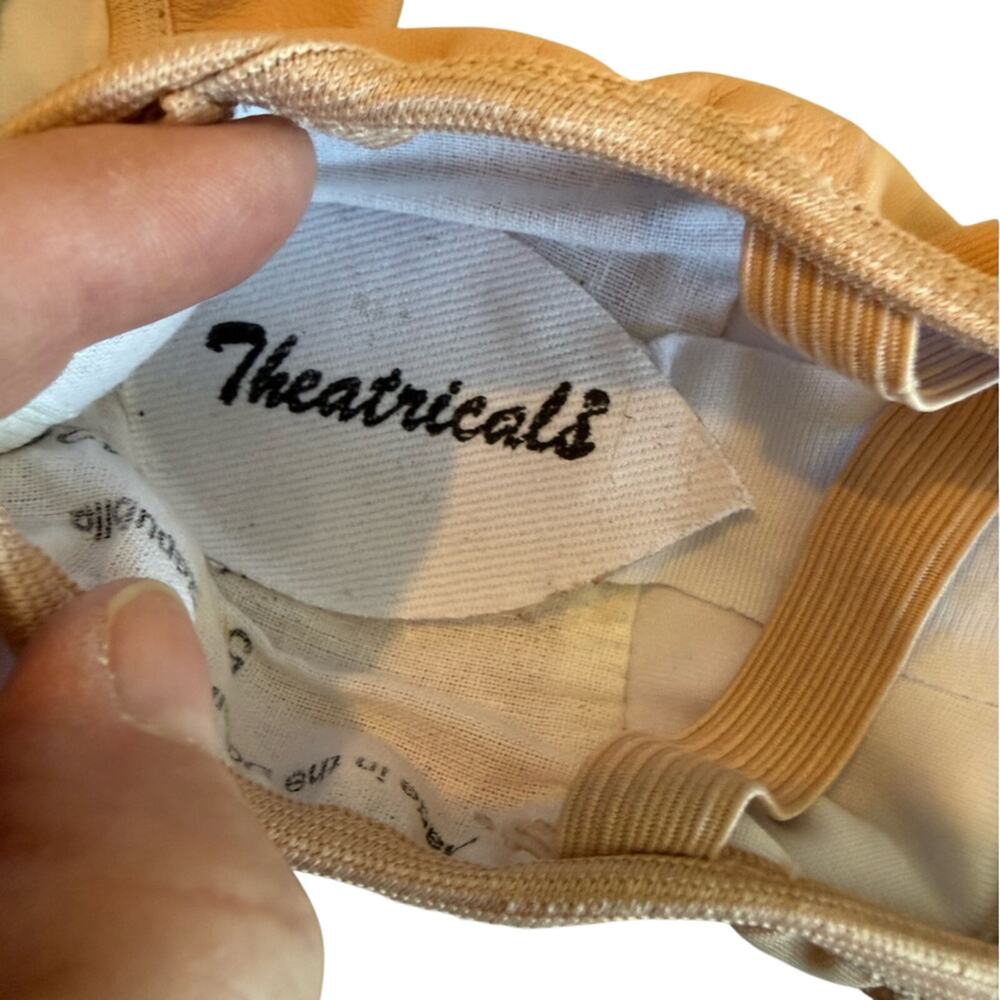 NWOT theatricals Peach dance Ballet leather Flats slippers girlhood core size 5 - Picture 4 of 6